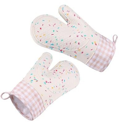 Guantes de horno de cocina, guantes de horno de silicona, unión creativa, guantes aislantes