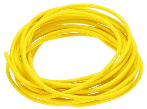 QUARKZMAN 14 AWG Silikon Elektrokabel 2 mm² 5 Meter Flexibles Hochtemperatur Geflochtenes Kabel Verzinnter Kupferdraht für Industrie KFZ DIY RC-Autos Boote LED Licht Gelb