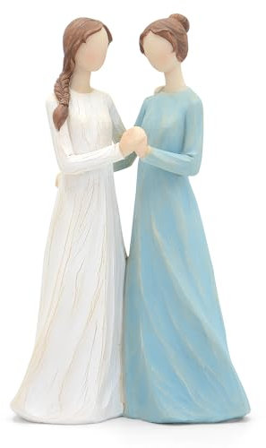 Friendship Figurines Soul Sister Gifts: Sister Birthday Presents Resin Sister Statue, More Than Words Figurine Friend Ornaments,Collectible Angel Sculpture Gift for Christams, Birthday Decorations