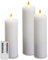 Da by LED Fiamma Analogica Luce di Candela a Batteria Con Funzione Timer Remoto - Set di 3 Pezzi in Cera Reale