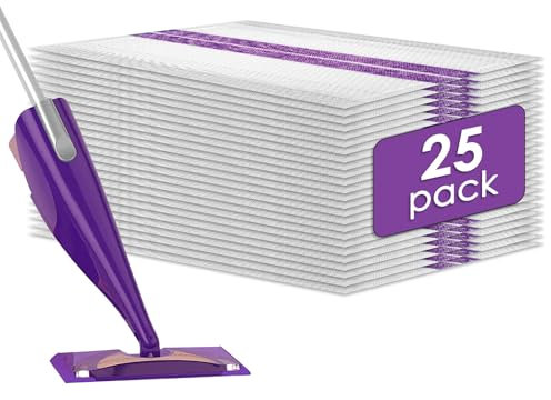 (25 pièces) WetJet Recharges de serpillère jetables compatibles avec WetJet, recharges de tampons de rechange Wet Jet, chiffons de serpillère pour WetJet