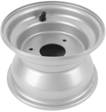 7 Inch 3 Holes ATV Wheel Rim Crafted From Aluminum Alloy with Paint Coating, 136mm Wide Design for Go Kart Quad Dirt Bike Silver, Fit for Most Ride on Mowers