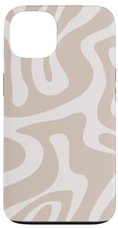 Hülle für iPhone 13 Beige Liquid Swirl Abstraktes ästhetisches Muster