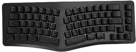 Asixxsix Wired Ergonomische Tastatur, 69 Tasten USB -Gaming -Tastatur mit 7 Farbbeleuchtung und Split -Taste -Layout für PC -Laptop