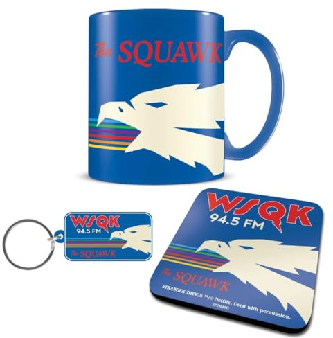 Pyramid International Stranger Things (WSQK) Gift Set with Mug, Coaster & Keychain, Official Netflix Licensed Merchandise, Premium Collectible Drinkware & Accessories Gift for Fans & Collectors