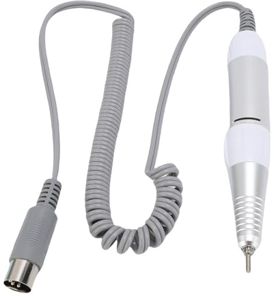 YUYTE Electric Nail Drill Machine, Portable Electric Nail File Set for Acrylic Gel Nails, Manicure Pedicure Tool with 5 Pin Plug (White)