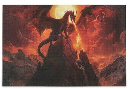 Fire Breathing Dragon Puzzles Puzzle Game Home Wall Artwork Fun Family Activity 1000 Pieces