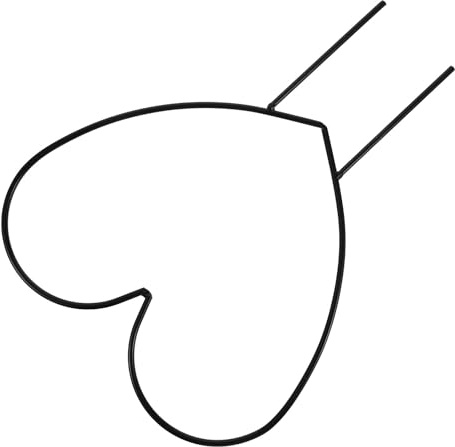 jojofuny Pflanzenspalier aus Eisen, Herzform, 1 Stück, Dekorativ für Garten