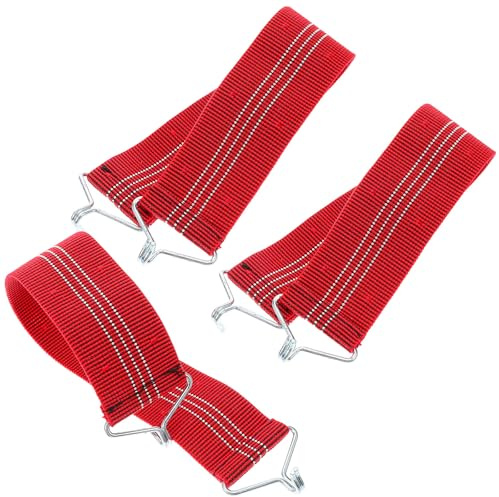 COOLHIYA Verstärkungsgurte Elastisches Gurtband 3 Stück Pack aus Stoff und Eisen Anti und Anti Riss Kreatives Design für Bequeme Befestigung für Relaxsessel und Stühle
