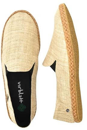 virblatt - Espadrilles Homme | Chanvre | Chaussure Homme ete Espadrilles Francaise Claquette Espadrille Pantoufle Chaussons - Bequem 41 Beige