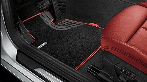 BMW Veloursfußmatten / Textilfußmatten LHD vorne 2er Gran Tourer F46 Sport anthrazit / rot