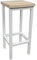 Magnetic Mobel Barhocker Stahl Holz Stuhl massiv Barstuhl Weiß modernes Design Metall Hocker Loft (Unbehandelt, 78 cm)