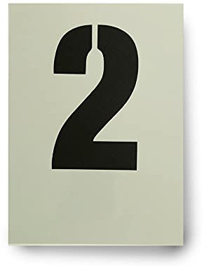 Dovetails Vintage Big Number 2 Stencil 120 mm Tall Large Number Two Stencil