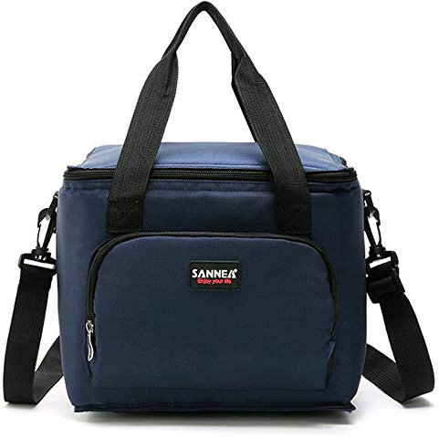 Loncheras Para Mujeres Bolsa Térmica Porta Alimentos 9L Hermética Bolsa Térmica Plegable Nevera Tela Bolsas Comida Nevera Almuerzo para Adultos Mujer Niñas Trabajo Escuela Playa Camping (Azul)