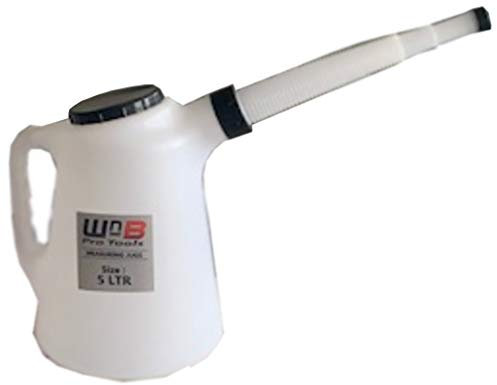 Wheels N Bits 5 L Litre Measuring Jug with Flexi Spout Oil Fuel Anti Freeze Screen-wash Petrol Diesel Etc