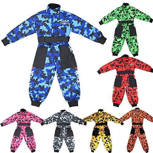 Zorax Kids Motocross Camo Suit - Blue M (7-8 Years)
