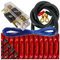 Audiotek 6000 Watt Potenza massima 0 Gauge Car Vehicle Audio Amplificatore Kit di Installazione HOT Rosso 5,2 m Cavo di Alimentazione 150+200A Fusibile/Tutti gli Accessori e Terminale Inclusi ROSSO