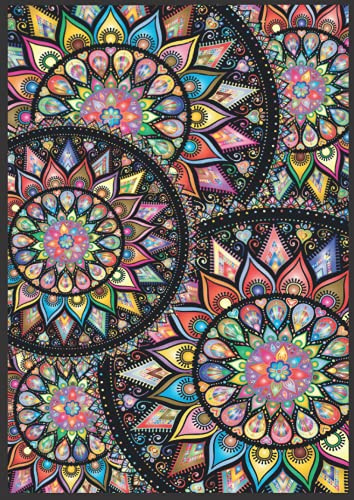 A4 Mandala Notizbuch 184 Seiten Punktraster: Skizzenbuch Tagebuch Malbuch Zeichenbuch Bullet Journal