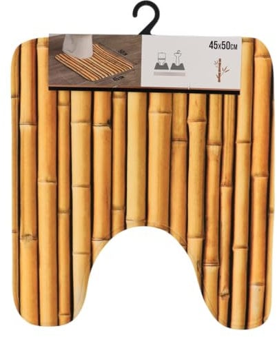 TENDANCE Tapis Contour WC en Microfibre 45 x 50 cm déco Mekong