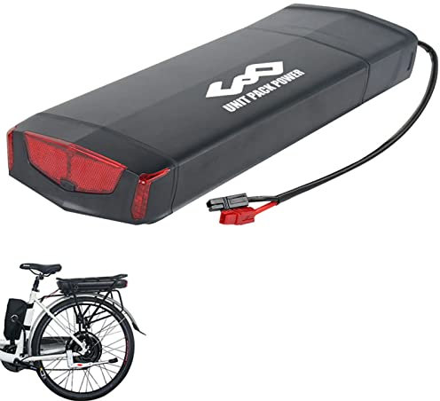 PANDA CYCLE Fahrradakku für Heckträger für E-Bike/E-Bike – Lithium-Ionen-Akku für 1000 W 750 W 500 W Bafang Tongsheng und andere Motoren (mit Ladegerät, 52 V, 48 V, 36 V)