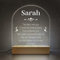Personalised Gifts for Girlfriend, Birthday Gifts for Her Girlfriend, I Love You Gifts for Girlfriend, Night Light Plaque Printed with Romantic Quote, Anniversary and Valentines Gifts for Her