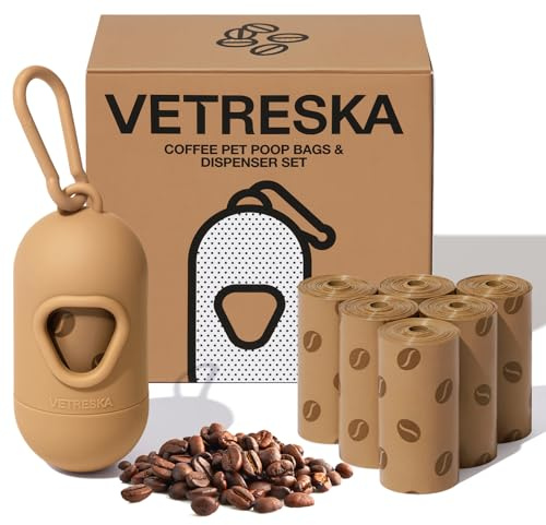 VETRESKA Dosseur de sacs pour chiens avec sacs parfumés de café
