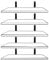 Mardili Shelves Wood Wall Mounted Shelf, Rustic Shelves Set of 5（White）, 42x15x1.5cm