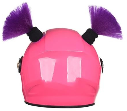 Helm-Ohren für Skihelm, Snowboardhelm, Kinder-Helm,Helm-Accessoires Motorrad Helm ZöPfe Motorradhelm Braids Abnehmbarer Pferdeschwanz Motorrad Helm Perücke Helm Dekoration für Kinder Erwachsene