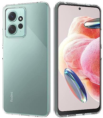 CoolGadget Handyhülle für Xiaomi Redmi Note 12 4G Ultra Dünn Transparent | Slim Case aus flexiblem TPU, federleicht, kaum sichtbar, kratzfest, minimalistisch