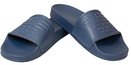 Emporio Armani Herren Badeschuhe Poolsandalen Pantoletten Slippers, Farbe:Blau, Artikel:-S961 indigo/indigo, Schuhgröße:EUR 42