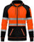 trending babz Mens Hi Viz Vis Reflective Zipper Patched Fleece 3 Zip Up Pockets Sweatshirt Work Wear Hoodie Top Jacket