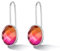 MetJakt 925 Silber Hängeohrringe für Damen mit Echtem Naturstein und Kristallen Bunt Glitzer Farbwechselnde Edelstein Ohrringe Damenschmuck (Padparadscha)