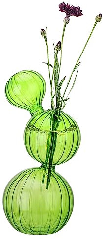 Vase à Plantes en Forme de Cactus, Vase en Verre, Centres de Table Boho pour Tables, Ornement de Décoration de Table en Cactus Vert(#3)