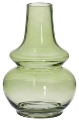 BigBuy Home Jarrón Verde Cristal 13 x 13 x 19 cm