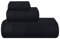 MALLONI HOME Ultra Soft 3er-Pack Baumwoll-Handtuch-Set, enthält a übergroße Badetücher 70 x 140 cm, a Handtücher 40 x 60 cm und a Waschbetten 30 x 30 cm, Schwarz