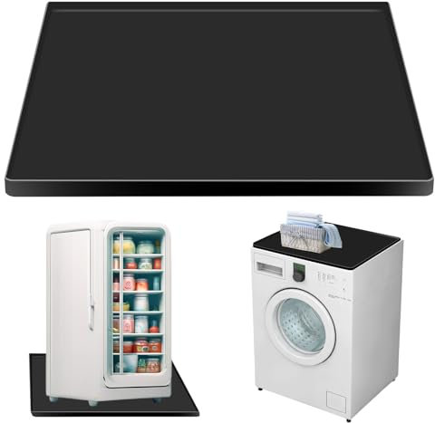 Mini fridge Silicone Mat with Raised Edge, 24 x 24 x 0.8 Under Refrigerator Mat Under Mini Refrigerator Freezer Protect From Appliance Leaks Water Spills Under Home Appliance Mat Washable