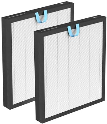 Vital 100S H13 True HEPA Replacement Filter Compatible with LEVOIT Vital 100S Air Puri-fier, 3-in-1 Activated Carbon Filter, Replace Part #Vital 100S-RF, White 2pack