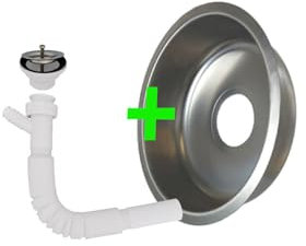 Edelstahlspüle Edelstahl Einbauspüle Küchenspüle Spülbecken verschiedene Größen (Ø 30)