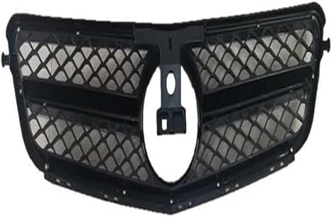 STRJUS Kühlergrille Für Benz Für C-Klasse Für W204 2007-2014 Frontstoßstangengrill Frontkühlergrills Autohaube Stoßstangenmittelgrill(Schwarz)