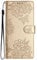 Lvnarery For Sony Xperia L3 Case,Shockproof Leather Wallet Book Flip Folio Magnetic Clasp Stand View Case for Sony Xperia L3 Phone Cases Shockproof Cover Cute Butterfly & flower,Gold