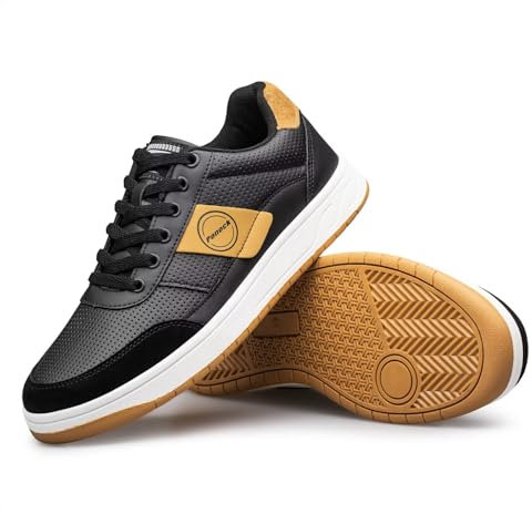 ADQ Zapatillas Hombre Zapatos para Caminar Skate Casual Cómodas Respirable Durable Negro 46