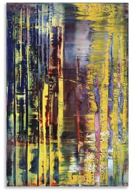 QINGYUAN Gerhard Richter Poster mit abstraktem Gemälde, Leinwand, Geschenke, Bild, Malerei, Poster, Raumdekoration, Heimdekoration, 60 x 90 cm