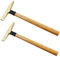 WEDO Set di 2 martelli per saldatura in ottone, 150 g + 150 g, manico in legno, martello per scalatura, martello per scheggiatura, lunghezza 330 mm