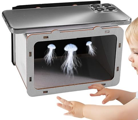 Proiettore ologramma 3D - Display olografico per telefono, proiettore cinema per telefoni cellulari | Staffa per ologramma Home Theater fai da te, dispositivo olografico 3D portatile, display