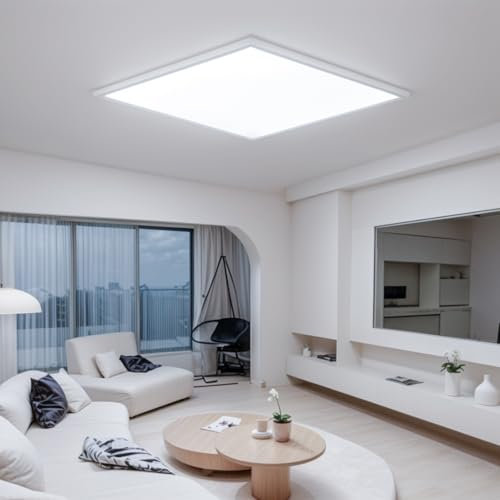 OTREN Lampara Techo LED 40CM, Plafon LED Techo 6500K, 36W Downlight Superficie Panel para Dormitorio Cocina Pasillo Baño Sala Oficina