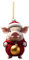Xmas Deko, Weihnachtsdeko Schwein Anhänger Schwein Weihnachtsbaumschmuck Lustige 2D Acryl Anhänger Christbaumschmuck Geschenk für Schweineliebhaber Autospiegel Weihnachtsschmuck