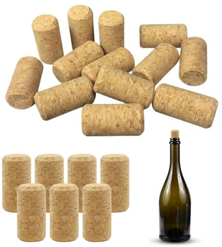 CANCYCC 20 Stück Korken Zum Basteln, 21mm x 39mm Flaschenkorken, Weinkorken zum Bastelkorken, Naturkorken Basteln und DIY Dekorationen