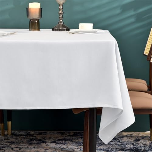 Tischdecke in Eule grau 140 x 180 cm, schmutzabweisend, mit Leinenlook | Rechteckig, wasserabweisend，bügelfrei, waschbar, Restaurant, Küche, Party, Dekorativ, Weihnachten, Neujahr, Café, Garten