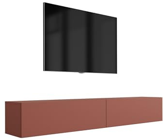 3xE living Mobile TV - mattone - 200 (2 x 100) x 34 x 32 cm – Stile moderno