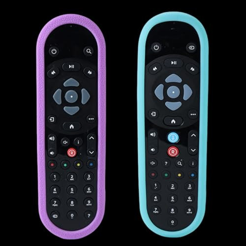 [2er-Pack] Fernbedienung für Original Sky Q Sprachsteuerung SKY135, Sky Q Touch und Non-Touch-Silikon-Schutzhülle mit Umhängeband für Sky Glass Remote